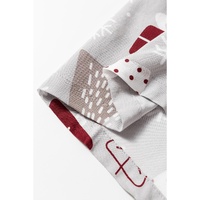 Light Grey Christmas Printed Shirt and Pants Pajama Set - M thumbnail
