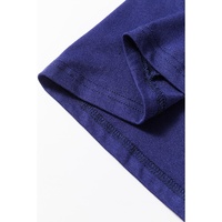 Blue Solid Top and Christmas Pants Two Piece Lounge Set - S thumbnail