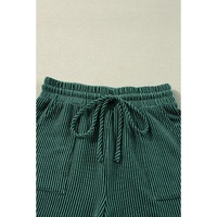 Evergreen Corded MERRY Graphic Long Sleeve Top and Shorts Set - S thumbnail