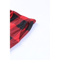 Red Plaid Merry Christmas Graphic Loungewear Set - L thumbnail