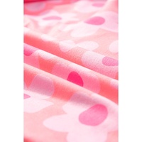 Pink Flower Print Short Sleeve Shirt Pajamas Set - M thumbnail