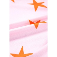 Pink Stars Short Sleeve Shirt and Shorts Bamboo Pajama Set - S thumbnail