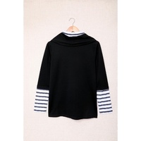 Azura Exchange High Neck Striped Sweatshirt - S thumbnail