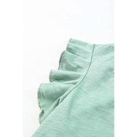 Azura Exchange Solid V Neck Butterfly Sleeve Blouse - M thumbnail