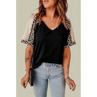 Azura Exchange Leopard Sleeve Top - L thumbnail