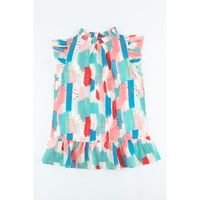 Azura Exchange Ruffled Mock Neck Top - L thumbnail