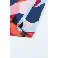 Azura Exchange Ruffled Puff Sleeve Abstract Pattern Blouse - S thumbnail