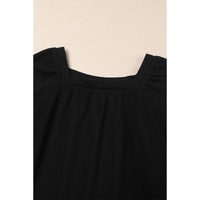 Azura Exchange Puff Sleeve Waffle Knit Top - M thumbnail