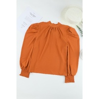 Azura Exchange Long Sleeve Mock Neck Chiffon Blouse - XL thumbnail