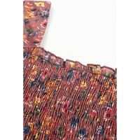 Azura Exchange Smocked Floral Print Long Sleeve Top - L thumbnail
