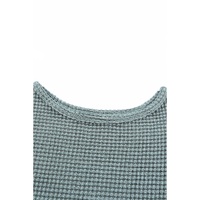 Azura Exchange Drop Shoulder Waffle Knit Long Sleeve Top - L thumbnail