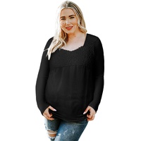 Azura Exchange Lace Crochet V Neck Top - M thumbnail