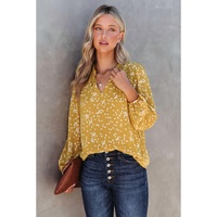 Azura Exchange Printed Crinkled Blouse - XL thumbnail