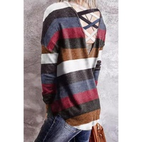 Azura Exchange Crisscross Back Long Sleeve Top - S thumbnail
