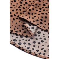 Azura Exchange Frilled Neck 3/4 Sleeves Cheetah Blouse - M thumbnail
