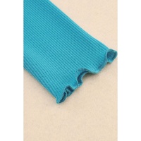 Azura Exchange Waffle Knit Long Sleeve Henley Top - XL thumbnail