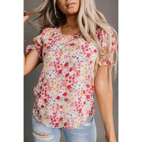 Azura Exchange Ruffle Bubble Sleeve Blouse - XL thumbnail