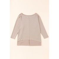 Azura Exchange Oversize Khaki Lightweight Knit Blouse - M thumbnail