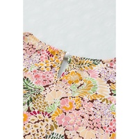 Azura Exchange Floral Print Puff Sleeve Blouse - L thumbnail