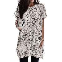 Azura Exchange Tunic Top with Print and Side Pockets - S thumbnail