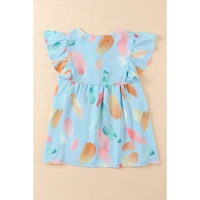 Azura Exchange Ruffled Cap Sleeve Shift Top - M thumbnail
