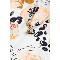 Azura Exchange Leopard Floral Print Puff Sleeve Blouse - S thumbnail