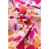 Azura Exchange Floral Print Top with Flutter Sleeves - S thumbnail