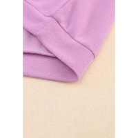 Purple Knitted V Neck Buttoned Cuffs Sweater - 2XL thumbnail