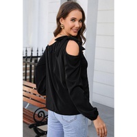 Azura Exchange Asymmetric Off Shoulder Blouse - L thumbnail