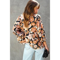 Azura Exchange Floral Print 3/4 Sleeve Blouse - XL thumbnail