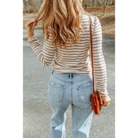 Azura Exchange Striped Print Knit Long Sleeve Tee - XL thumbnail