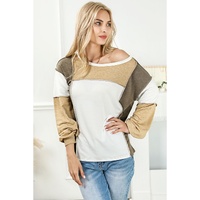 Azura Exchange Exposed Seam Color Block Patchwork Top - XL thumbnail