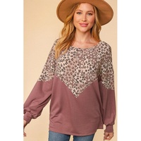 Azura Exchange Animal Print Patchwork Top - M thumbnail