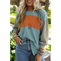 Azura Exchange Striped Bishop Sleeve Top - M thumbnail