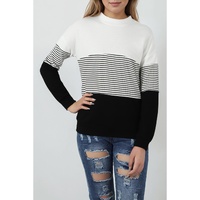 Azura Exchange Contrast Colorblock Knit Top - M thumbnail