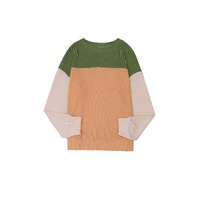Azura Exchange Color Block Ribbed Long Sleeve Top - XL thumbnail