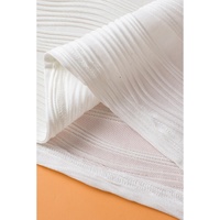 White Solid Color Textured V Neck Short Sleeve Top - S thumbnail