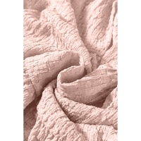 Light Pink Textured Tiered Flowy Blouse - L thumbnail