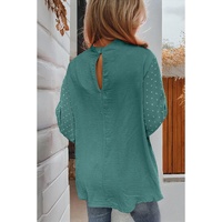 Skobeloff Swiss Dot Balloon Sleeve Loose Blouse - L thumbnail