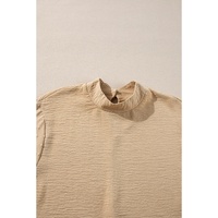 Parchment Swiss Dot Balloon Sleeve Loose Blouse - L thumbnail