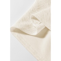 Beige Preppy Striped Trim Textured Quarter Zipper Colorblock Short Sleeve Top - L thumbnail