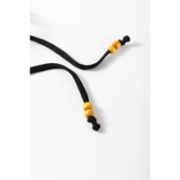 Black Flower Crochet Square Neck Textured Short Sleeve Blouse - M thumbnail