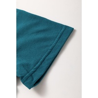 Blue Sapphire Solid Color Toothpick Stripe Round Neck T Shirt - L thumbnail