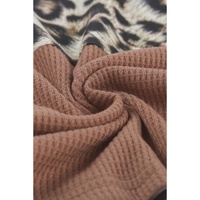 Azura Exchange Leopard Splicing Colorblock Long Sleeve Top - 2XL thumbnail