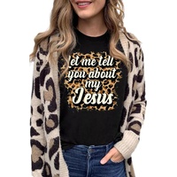 Azura Exchange Leopard Letter Print Crewneck Graphic Tee - M thumbnail
