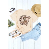 Azura Exchange Western Poker Cards Graphic Print T-Shirt - M thumbnail