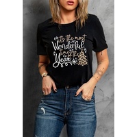 Azura Exchange Christmas Leopard Graphic Tee - 2XL thumbnail