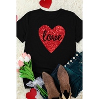 Azura Exchange Heart Shaped Glitter Print T-Shirt - M thumbnail
