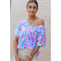 Azura Exchange Floral Print Oversized T-Shirt - S thumbnail