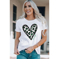 Azura Exchange Leopard Heart Print St Patricks Day T Shirt - XL thumbnail